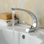 Auralum - design robinet de lavabo cascade mitigeur en laiton chrom� pour salle de bain