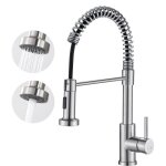 Auralum max - auralum robinet de cuisine avec douchette � ressort en acier inoxydable bross� robinet ...