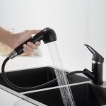 Auralum max - auralum robinet de cuisine noir avec douchette extractible 2 jets mitigeur vier  360 ...