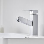 Auralum - mitigeur robinet lavabo avec douchette extractible eau froide et chaude robinet salle de bain ...