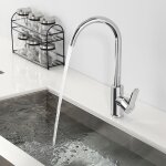 Auralum - robinet de cuisine rotatif bec forme de u robinet mitigeur inox robinetterie vier chrome