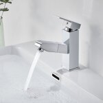 Auralum - robinet salle de bain avec douchette extractible robinet lavabo en laiton chrom mitigeur de ...