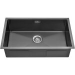 Auralum - vier cuisine 70x44x19cm vier 1 bac en acier inox 304 vier sous plan avec trop plein et ensemble ...