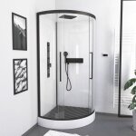 Caillebotis en bois composite gris pour cabine 1 / 4 de cercle - dimensions 77 x 77 x 3. 2 cm