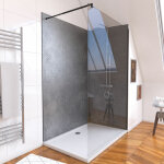 Aurlane - pack douche � l'italienne avec receveur 120x90 + paroi transparente + panneaux muraux