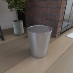 Poubelle à couvercle oscillant capacité 5l - wheeltop chrome Poubelle à couvercle oscillant capacité 5l - wheeltop chrome