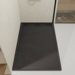 Aurlane ? receveur de douche � poser en acrylique gris effet pierre 90x140x5 cm ? surface antid�rapante ...