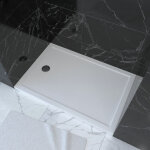 Aurlane - receveur de douche a poser extra - plat en acrylique blanc rectangle - 120x80 whiteness 120 ...
