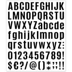 Autocollants lettres / chiffres 2, 5 cm, vinyle auto - adh�sif pour bo�tes, f�tes
