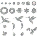 Autocollant oiseau oiseaux collision anti - collision autocollants de fen�tre protection de porte en ...