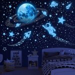 Autocollants plan�tes phosphorescentes etoiles phosphorescentes plafond solaire astronaute galaxie fluorescent ...