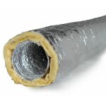 Gaine souple aluminium isolée, diamètre 125 mm, longueur 5m Gaine souple aluminium isolée, diamètre 125 mm, longueur 5m