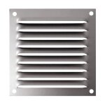 Grille alu anodisé persienne avec moustiquaire 10x10cm - autogyre Grille alu anodisé persienne avec moustiquaire 10x10cm - autogyre