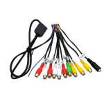 Autoradio st�r�o rca sortie c�ble fil adaptateur aux - in subwoofer / amplificateur 3. 5mm 20 broches ...