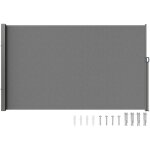 Auvent lateral retractable 180x300 cm paravent exterieur impermeable brise - vue tissu en polyester 180 ...