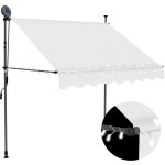 Auvent manuel rtractable avec led 150 cm crme