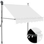 Auvent manuel r�tractable avec led 200 cm cr�me vidaxl