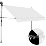 Auvent manuel rtractable avec led 250 cm crme