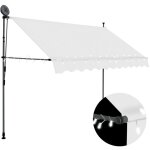 Auvent manuel r�tractable avec led 300 cm cr�me