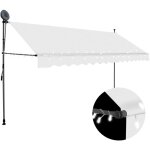 Auvent manuel rtractable avec led 350 cm crme