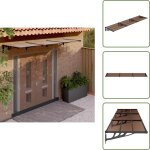 Auvent de porte noir 358, 5x90 cm polycarbonate - auvent de porte - abri porte - protection contre la ...