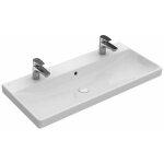 Villeroy&boch - avento - meuble lavabo 100x47 cm, avec trop - plein, 2 trous de robinetterie, ceramicplus, ...