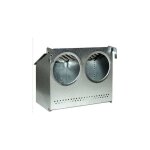 Mangeoire pliage 2 compartiments mtal pour pigeons