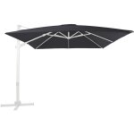 Apollo premium parasol dport blanc / gris - parasol dport rectangulaire 300x300cm - parasol pied ...