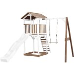 Beach tower aire de jeux avec toboggan en blanc, balan�oire & bac � sable grande maison enfant ext�rieur ...