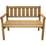 Axi charlotte banc de jardin en bois 110 cm - marron exterieur 2 places, bois d'epic�a dossier haut - ...