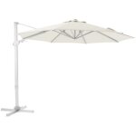 Axi cyrus premium parasol dport blanc / beige - parasol dport rectangulaire  300cm - parasol pied ...