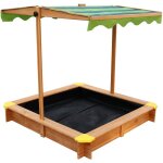 Bac � sable en bois avec parasol r�glable lily