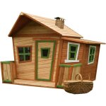Lisa maison enfant en bois fsc maison de jeux pour l'extrieur / jardin en marron & vert maisonnette ...