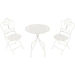 Axi marilou table et chaise bistrot, 2 chaises 1 table, ensemble bistro extérieur blanc, style romantique ... Axi marilou table et chaise bistrot, 2 chaises 1 table, ensemble bistro extérieur blanc, style romantique ...