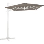 Milad premium parasol déporté blanc / taupe - parasol déporté rectangulaire 200x300cm - parasol pied ... Milad premium parasol déporté blanc / taupe - parasol déporté rectangulaire 200x300cm - parasol pied ...
