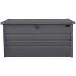 Axi miles coffre de jardin en mtal - 400l, anthracite 132x60x62cm - coffre de rangement extrieur avec ...