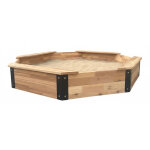 Axi onno bac � sable otogonal avec 4 bancs, couleur marron / anthracite bac � sable avec couvercle et ...