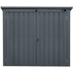 Axi oscar cache poubelle mtallique anthracite / acier galvanis rsistant aux intempries - abri poubelle ...