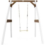 Axi - portique en bois fsc blanc / marron avec balanoire enfant balanoire pour l'extrieur / le jardin ...