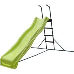 Axi - toboggan sur pied 220cm vert & anthracite toboggan de jardin en mtal et plastique