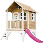 Tom maison enfant avec toboggan rose aire de jeux pour l'extérieur en marron & blanc maisonnette / cabane ... Tom maison enfant avec toboggan rose aire de jeux pour l'extérieur en marron & blanc maisonnette / cabane ...