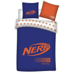 Parure de lit rversible nerf - orange et bleue - 140 cm x 200 cm
