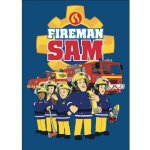 Plaid polaire sam le pompier - bleu