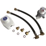 Ayor - ensemble détendeur gaz 1, 3 kg / h + inverseur avec lyres pour 2 bouteilles butane Ayor - ensemble détendeur gaz 1, 3 kg / h + inverseur avec lyres pour 2 bouteilles butane