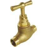 Ayor - robinet d'arr�t � potence � souder - pour tube cuivre 12mm - laiton brut