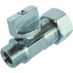 Ayor - vanne d'arrt - m3 / 8' - ecrou bicne pour tube 14mm - poigne 1 / 4 de tour