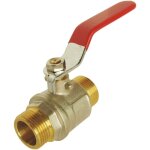 Ayor - vanne � sph�re - m�le / m�le 15 / 21 - poign�e plate - passage int�gral