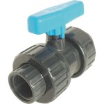 Ayor - vanne  sphre pvc  visser double femelle 1' manette papillon - gris