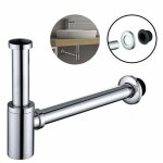 Ayyqh - siphon de lavabo en acier inox siphon pour vasque et lavabo hauteur rglable set de siphon g1 ...