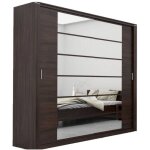 Azura home design - armoire ebon weng� 206 x 210 x 64 cm